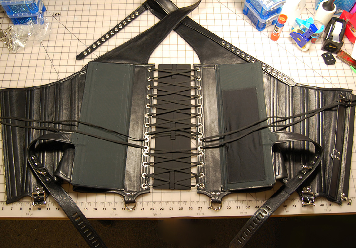 inescapable locking leather corset